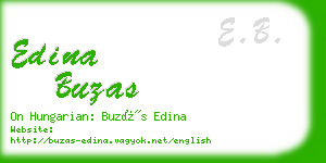 edina buzas business card